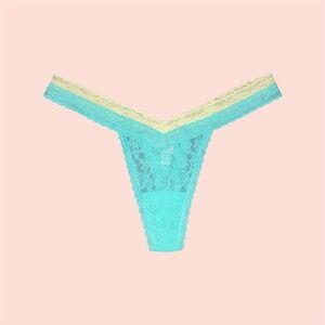 Teal Lace Thong
